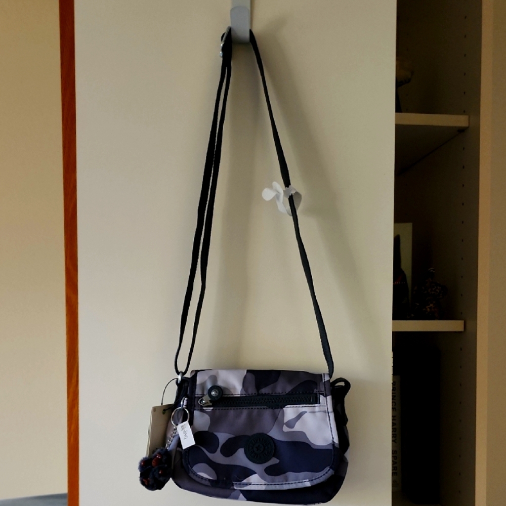 Kipling Cool Camo Grey Crossbody Bag